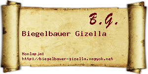 Biegelbauer Gizella névjegykártya